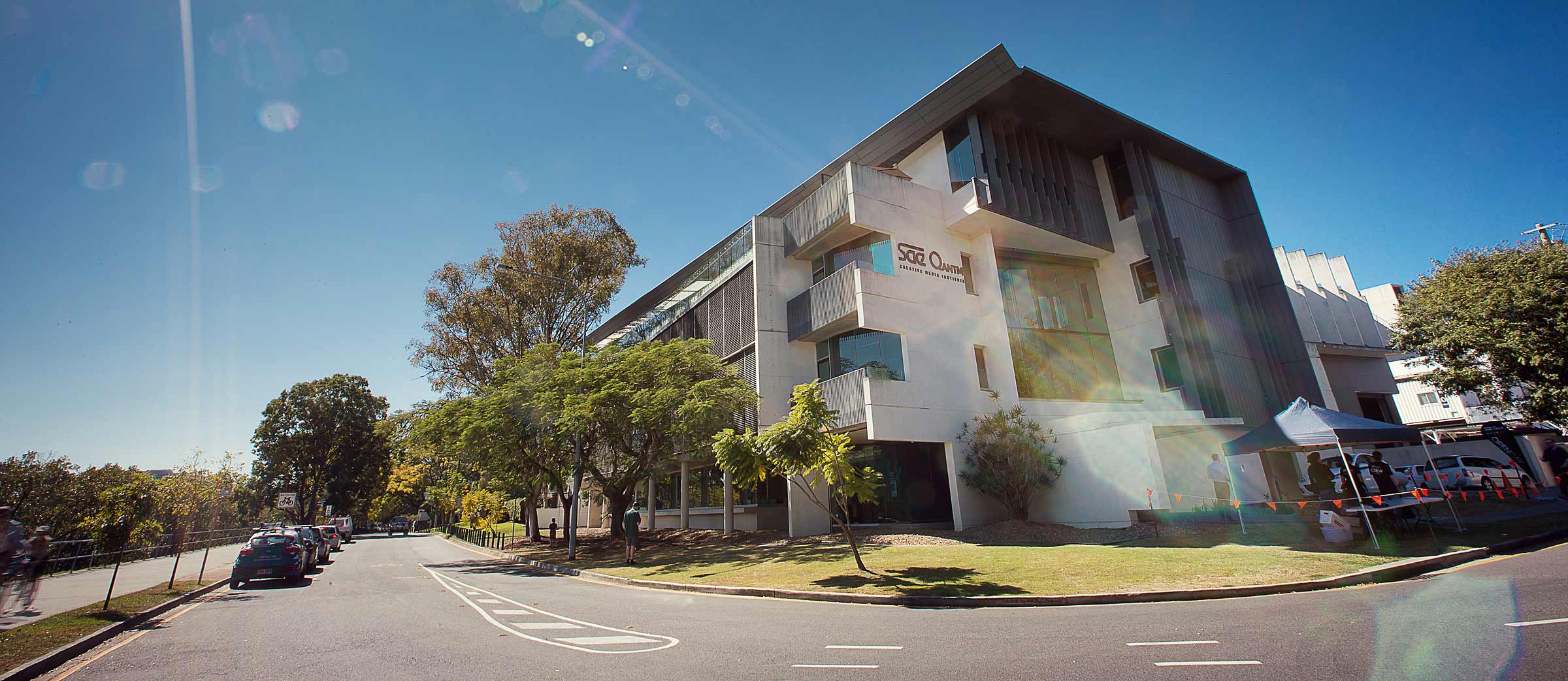 Street view of ACAP Brisbane campus location on the corner of Jane St and Riverside Drive.