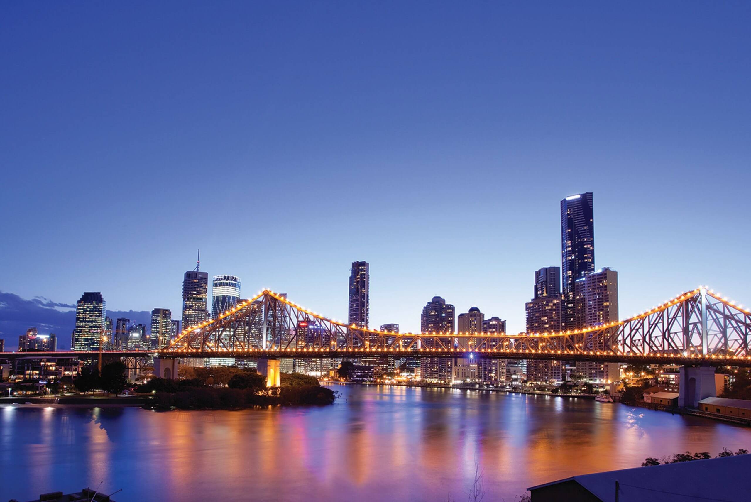 Beautiful view of Brisbane Bridge