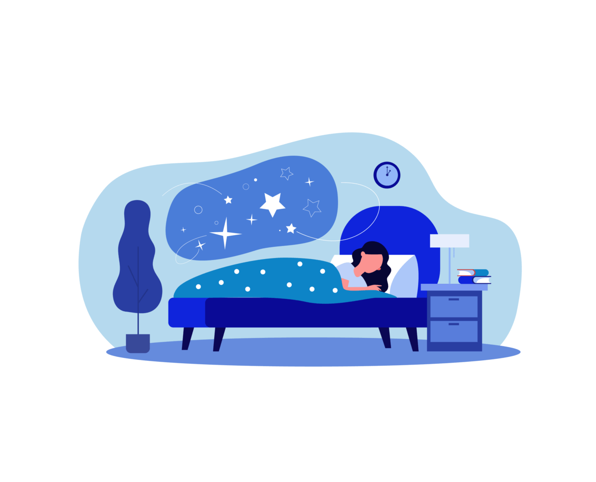 Illustration of person sleeping