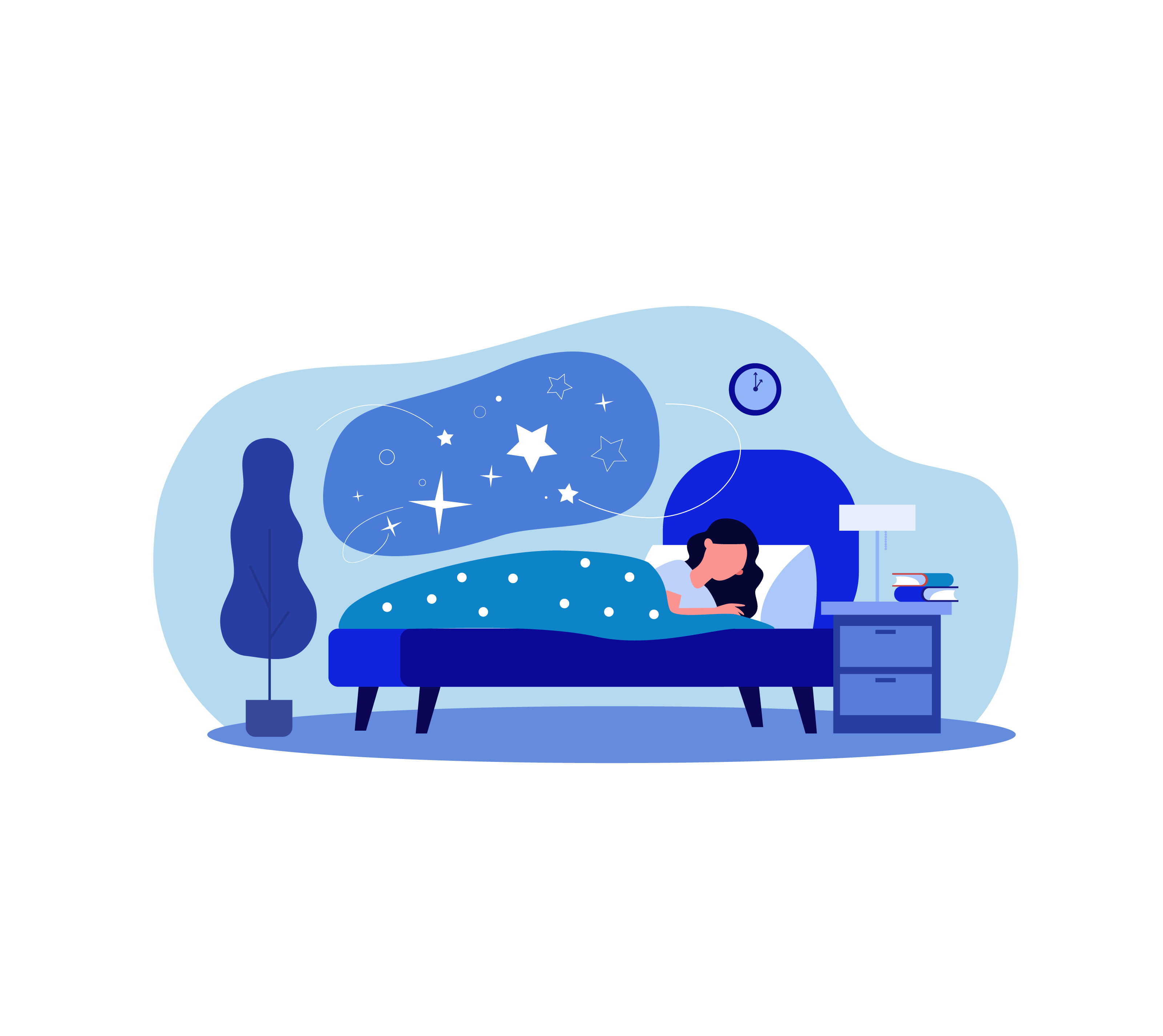 Illustration of person sleeping