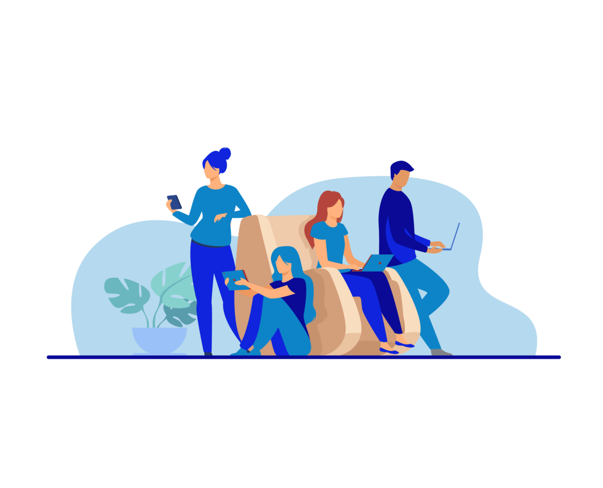 ACAP-202110261307-TipsforGettingThroughExams-Illustrations-StudyCrew Illustration of people studying together