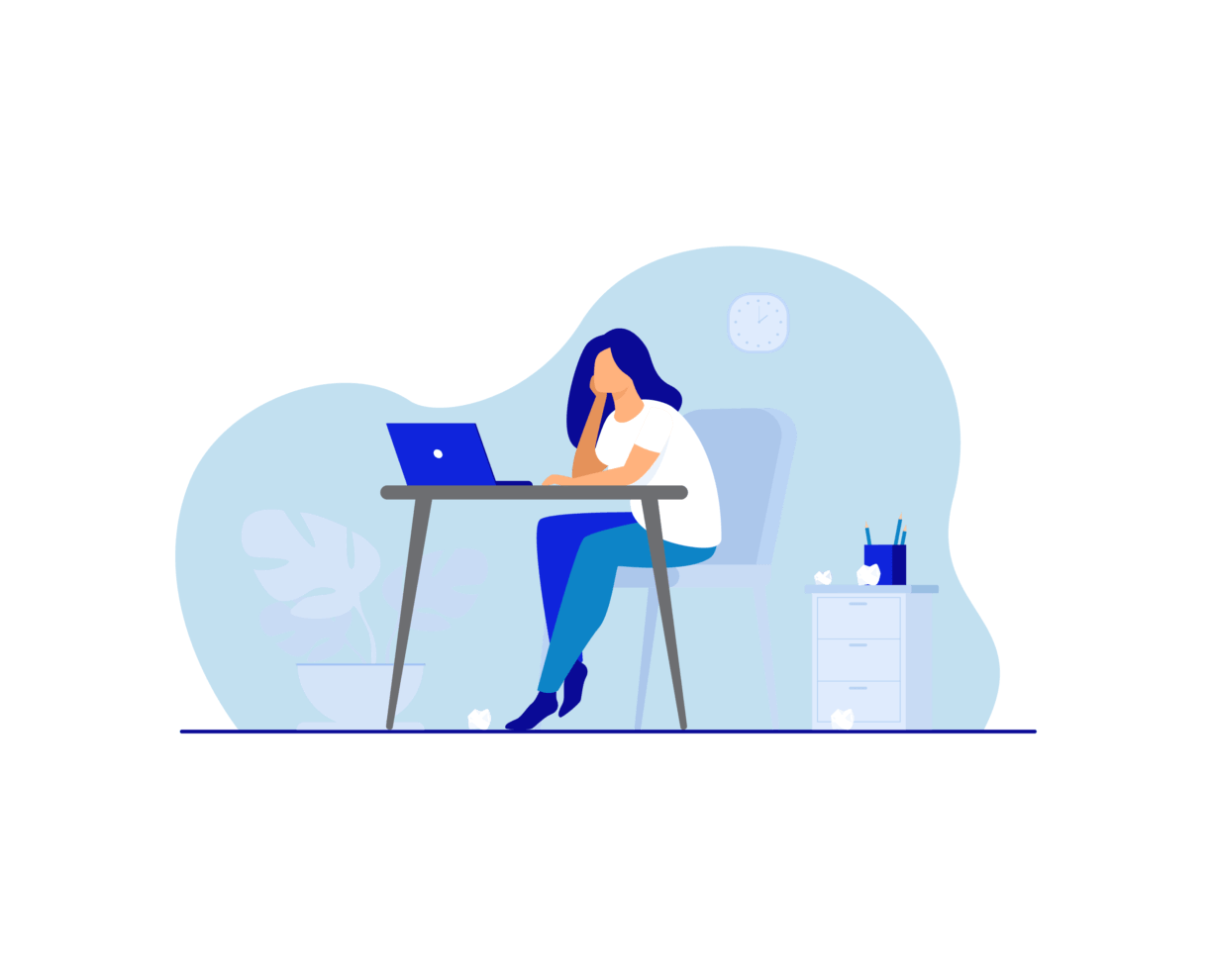 ACAP-202110261307-CareerChange-Illustrations-boredom Illustration of person looking bored