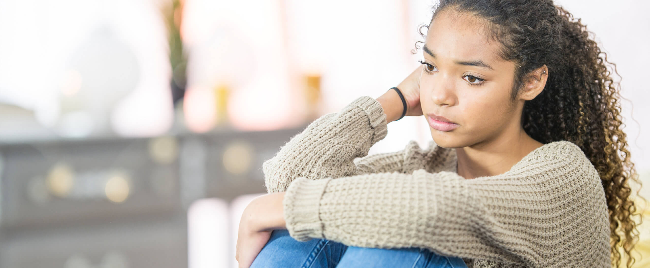 Image of woman looking concerned