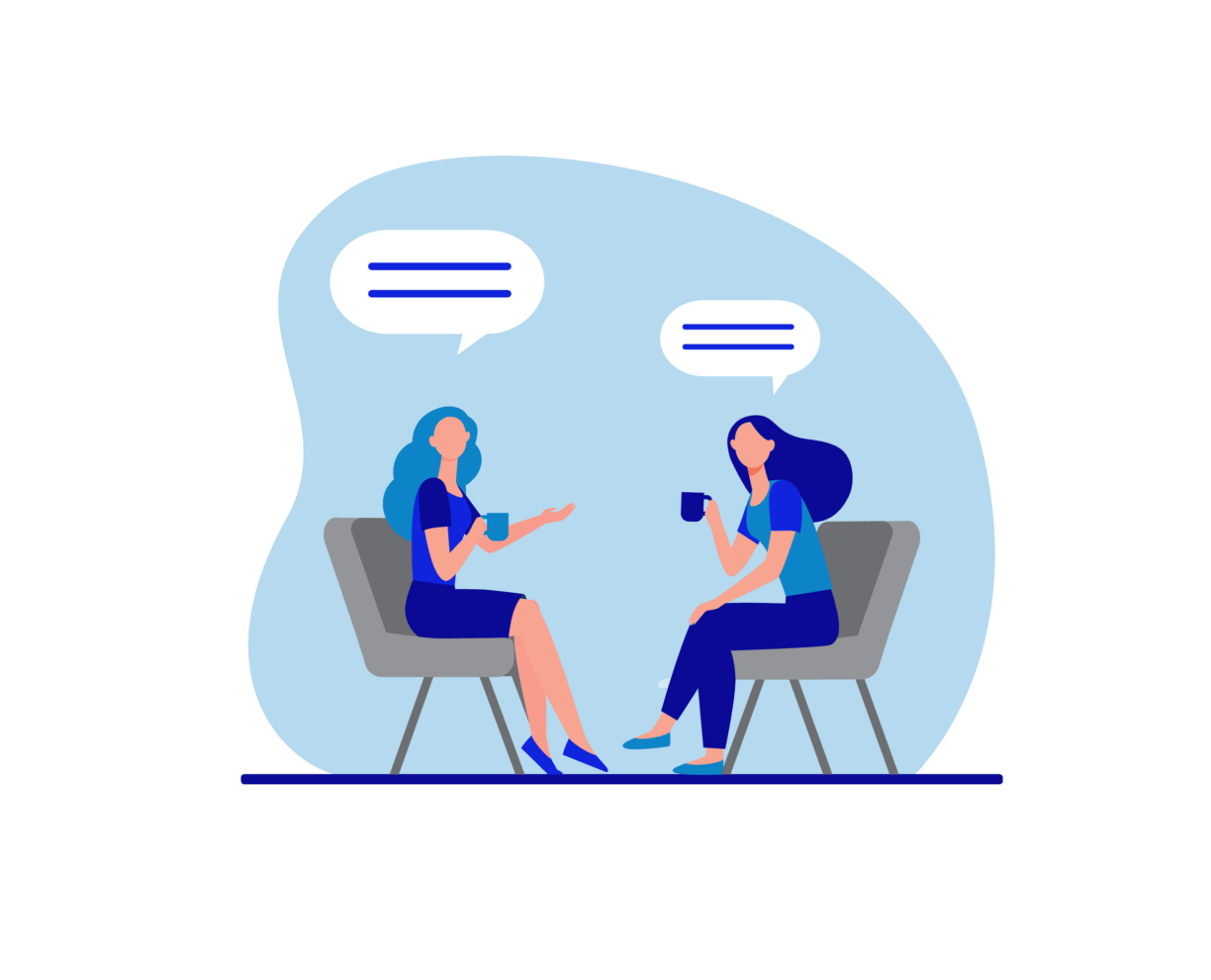 Counselling Illustration of two people talking