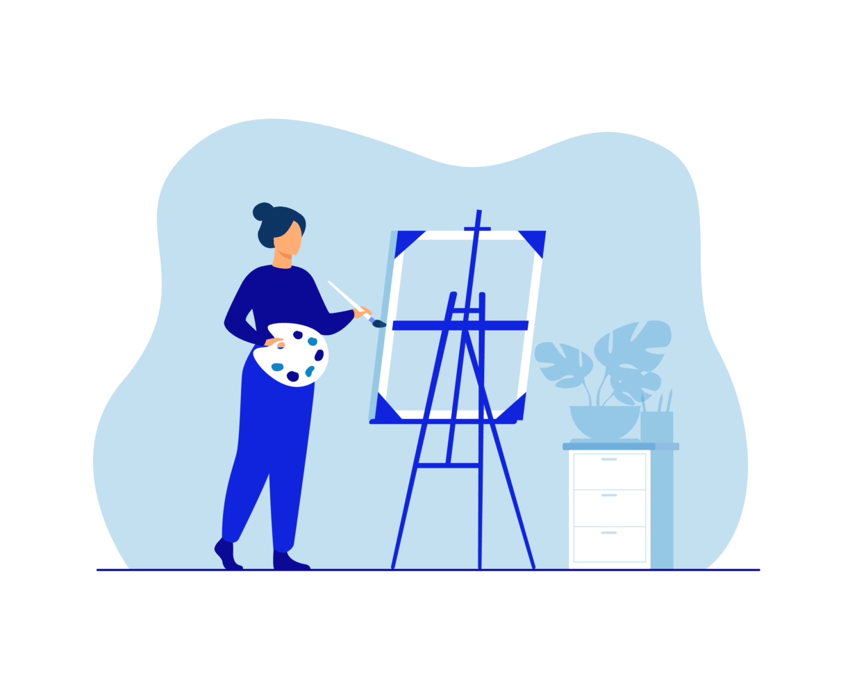 New Activities Illustration of person painting