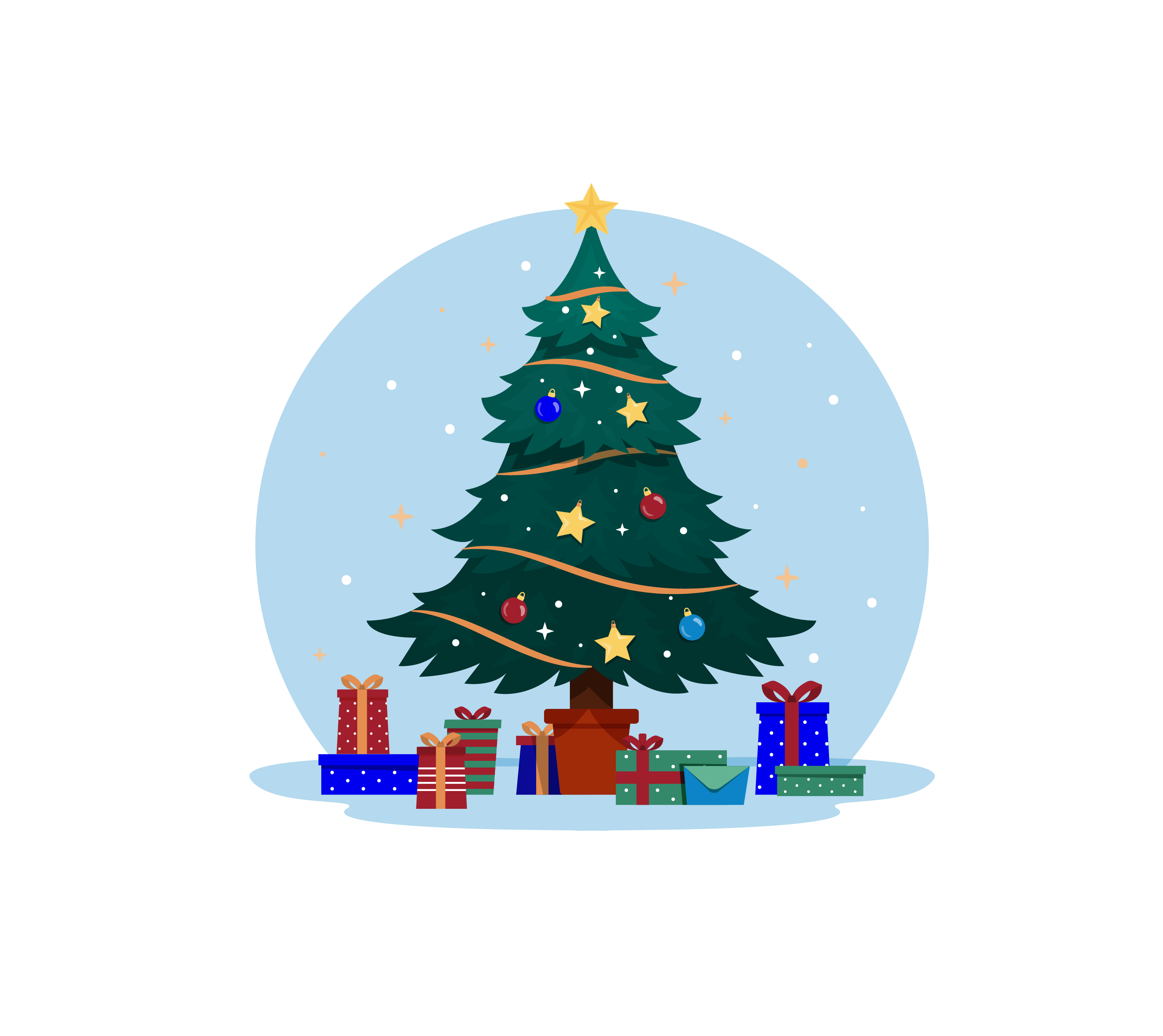 Illustration of a Christmas tree