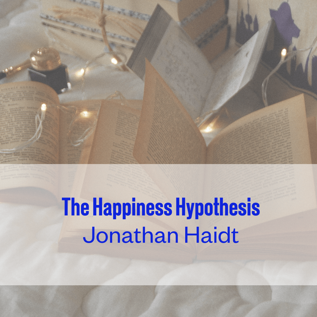 The Happiness Hypothesis A design element to showcase the book suggestion for The Happiness Hypothesis
