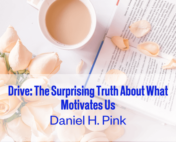A design element to showcase the book suggestion for Drive The Surprising Truth About What Motivates Us by Daniel H Pink