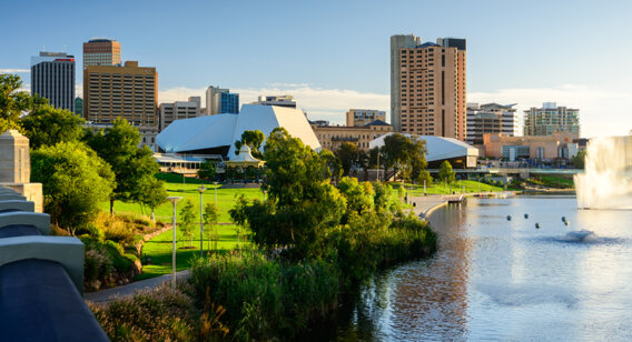 Adelaide city view campus info session
