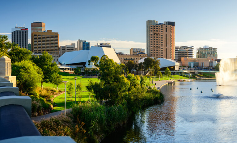 Adelaide city view campus info session