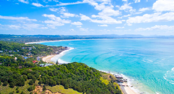 Byron Bay view over ocean campus info night