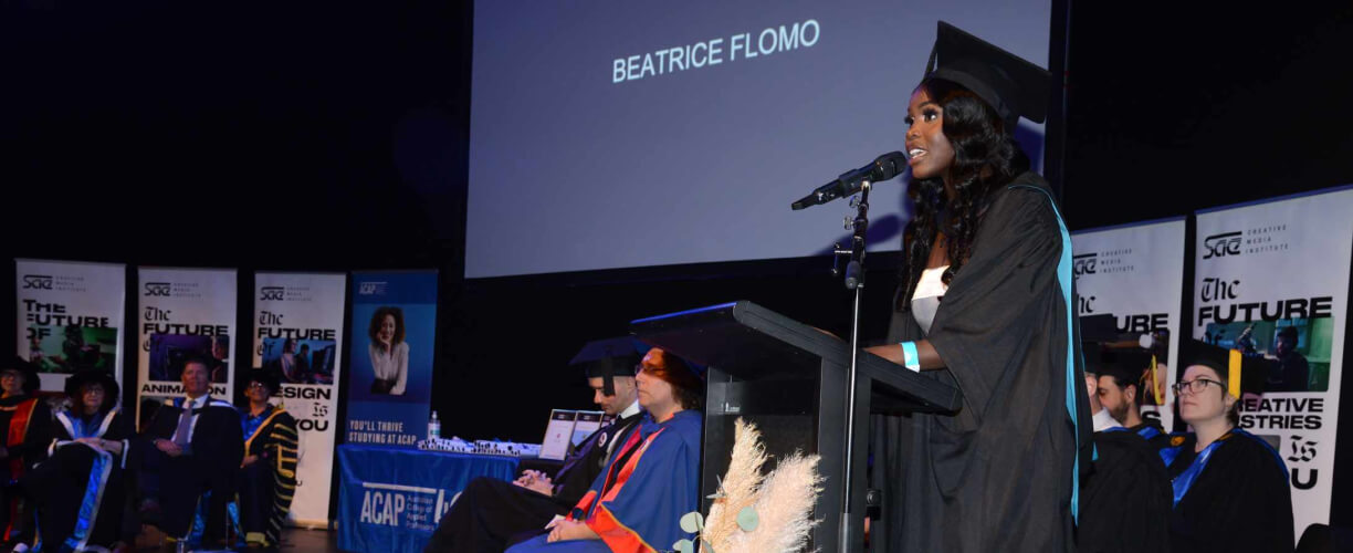 Beatrice Waran | ACAP valedictorian Beatrice Waran valedictorian speech wide shot