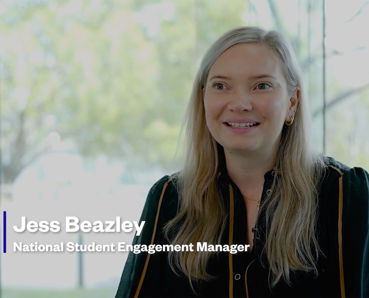 Video thumbnail (orientation) - Jess Beazley, National Student Engagement Manager